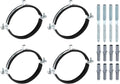 HARFINGTON 4 Set Split Ring Pipe Hanger 5-1/2" Galvanized Steel Sheet Wall by HARFINGTON