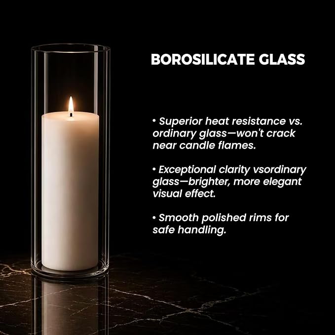 Sandraheer 48 Pack Clear Glass Cylinder Vases - Image 3
