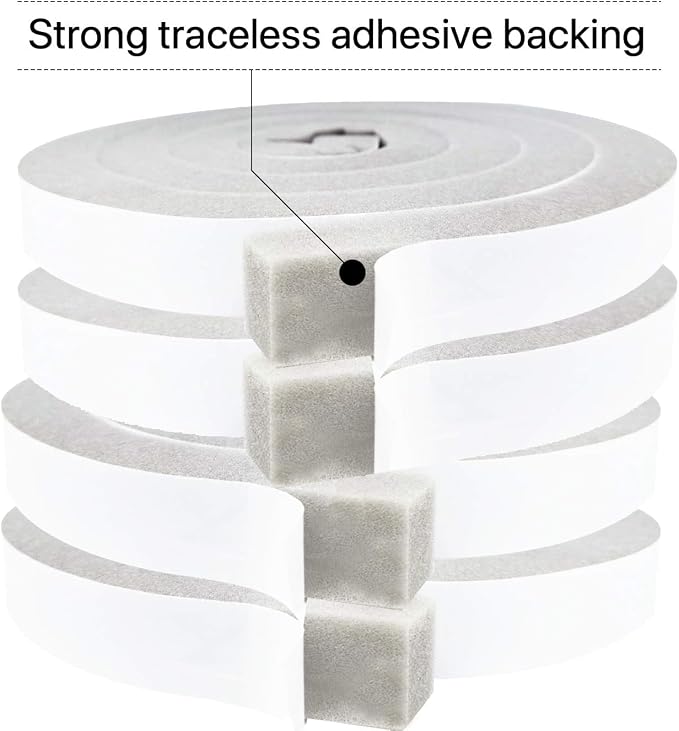 Foam Weather Stripping Tape 1 Inch W X 1 Inch T-4 Rolls, | Open Cell Foam - Image 3