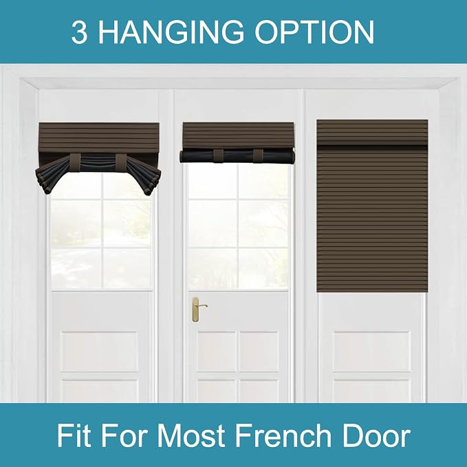 Muamar French Door Curtains Privacy Door Blind, Front Door Window Curtain - Image 5