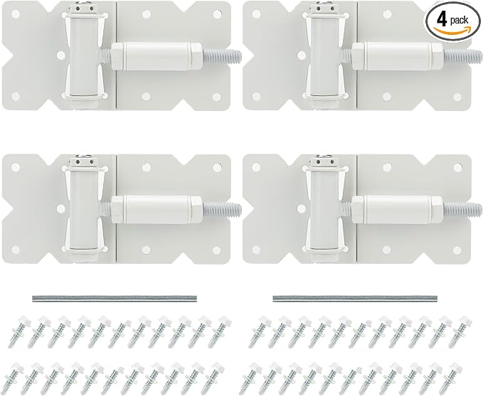 Self Closing Gate Hinges Heavy Duty, 90 Degree Adjustable, by SANKINS