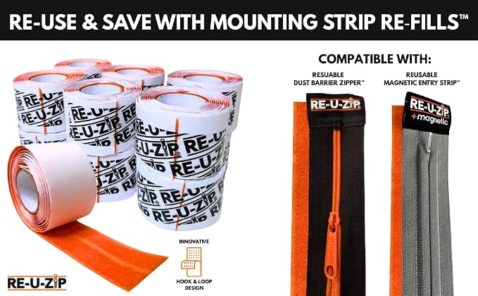 RE-U-ZIP Reusable Dust Barrier Zipper, Fail-Safe™, Replaceable & Lockable - Image 9