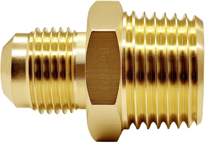 2 Pack Brass 1/2" NPT Male to 3/8" Flare Male Propane Flare Fitting | Propane - Image 6