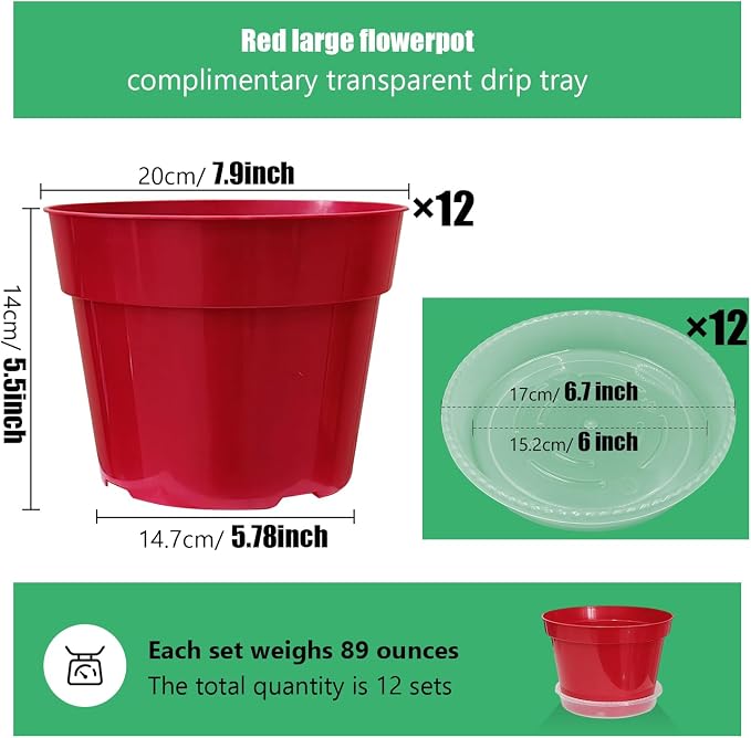 RooTrimmer 8 inch Plastic Flower Pots - Image 2
