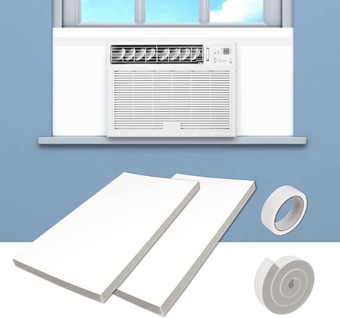 AC Insulation Side Foam Panels for Window AC Unit, Indoor Air Conditioner Cover by Pearwow