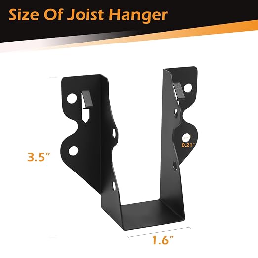 24 Pcs 2"x 4" Joist Hanger|Q235B Carbon Steel | Face Mount Joist - Image 2