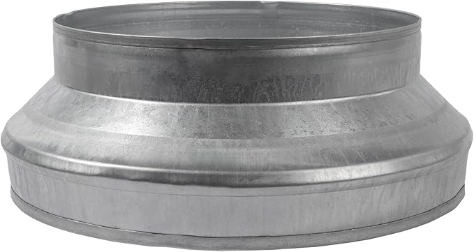 12" to 10" Inch Galvanized Steel Round Duct Reducer by ECOPROVENT