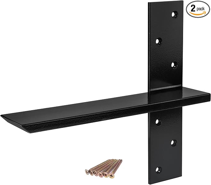 （2-Pack） Free Hanging T Shelf Bracket, Solid Heavy Duty Steel Knee Wall Hidden by PetrelWing
