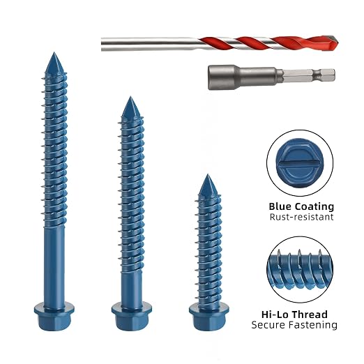 3/16" x 3-1/4" Concrete Screws, - Image 3
