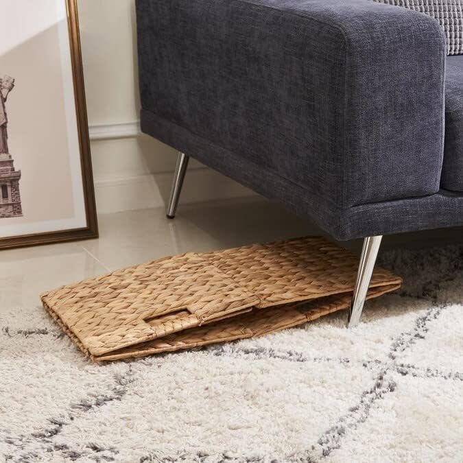 M4DECOR 12x12x12 Storage Cube, Water Hyacinth Storage Baskets, Wicker Storage - Image 6