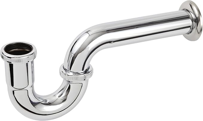 Kratos 13" Commercial Chrome Sink P-Trap Waste Drain No Overflow by Kratos