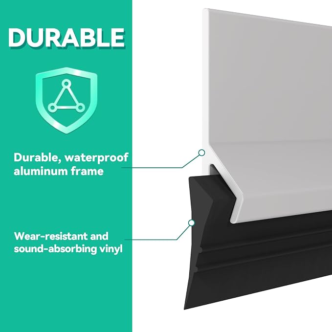 AMZNOVA Door Sweep Door Threshold Sweeper, Dust Bug Draft Stopper Storm - Image 3