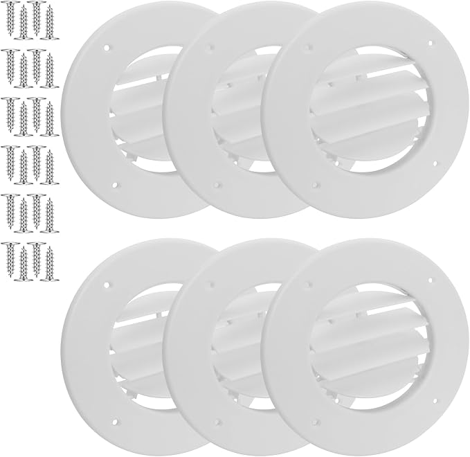 1-Pack 6.5" RV Ceiling Vent Cover Replacement, 6 Pack, Polar White by XGGYA