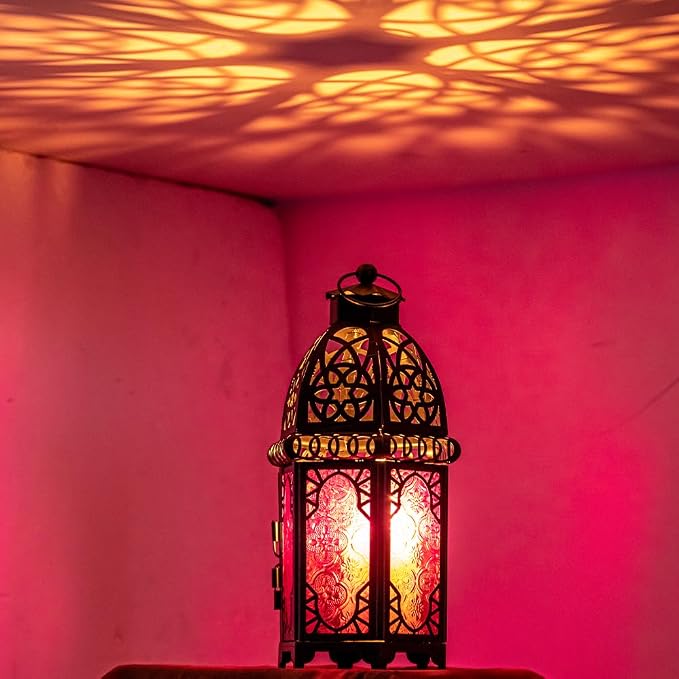 NEEDOMO Moroccan Candle Lantern, 12.8'' Hanging Lanterns Decorative Indoor - Image 3