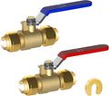 Hourleey 2 Pieces 1/2 Inch Push-Fit Full Port Ball Valve by Hourleey