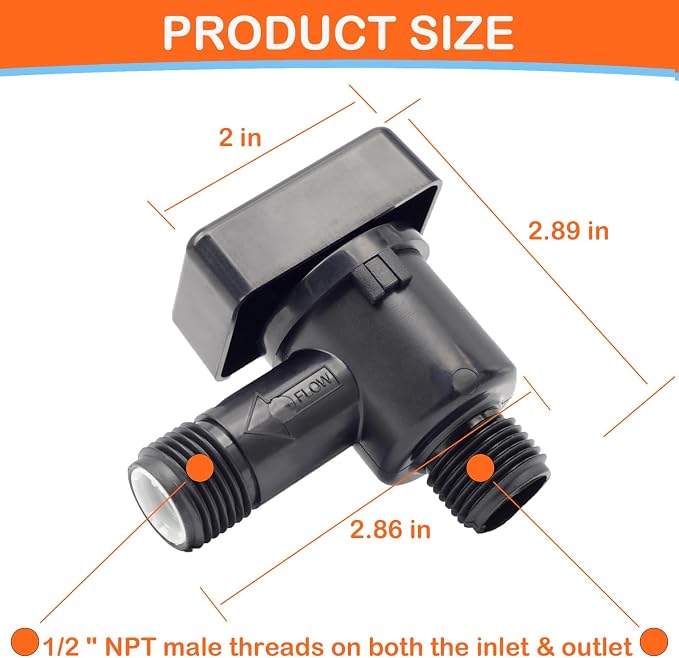 RV Vacuum Breaker Check Valve, 571-VAC-CHK-A Camper RV Black Tank Check Valve - Image 3