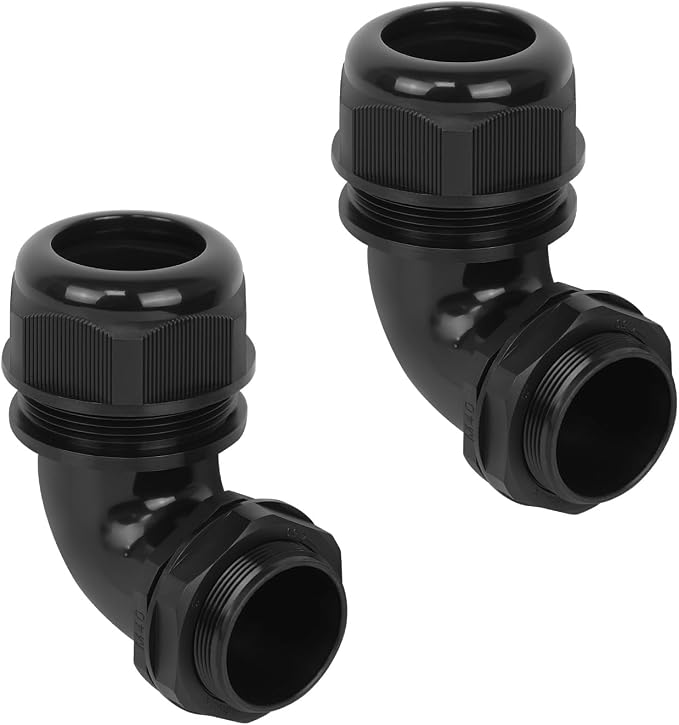 M40 Cable Gland, 90 Degree Adjustable 26-33mm Cable Range Strain Relief by LeMotech