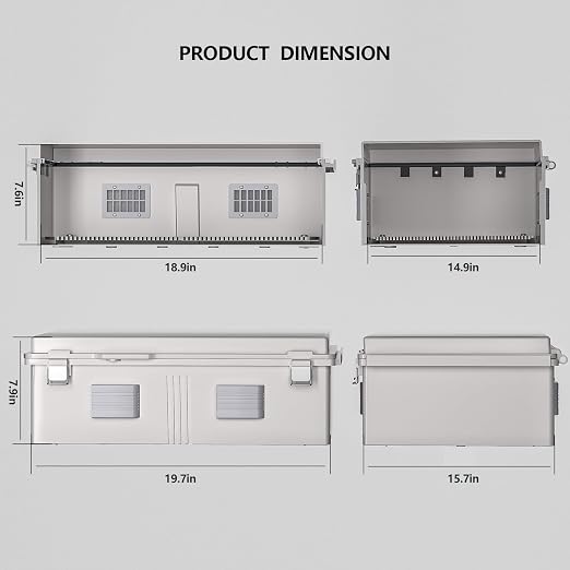 Electrical Junction Box, Ventilated Design, Cable Grommets, Indoor/Outdoor Use - Image 7