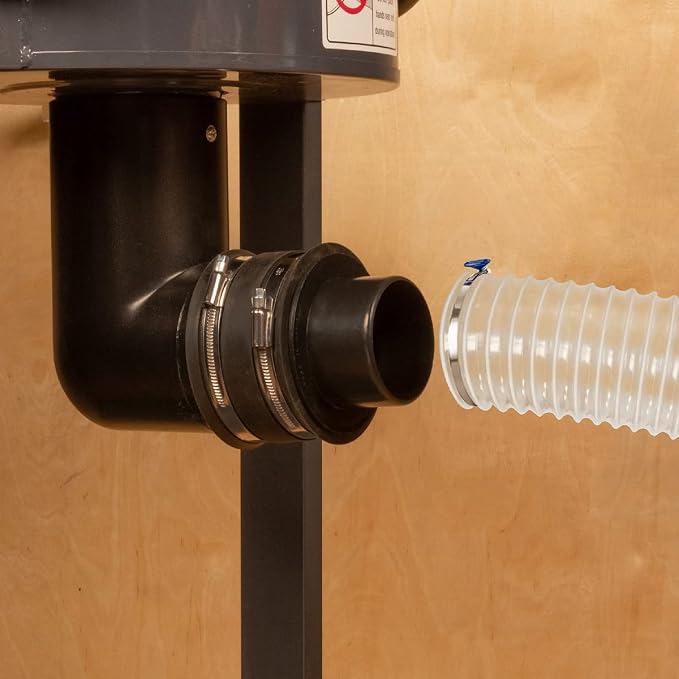 POWERTEC 70475 4-Inch to 3-Inch Reducer and 4 Inch Dust Control Flex Cuff - Image 6