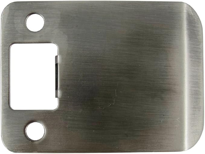 Round Corner Extended Lip Strike Plate, 2-1/4" x 2-1/2", Antique Nickel by StoneHarborHardware