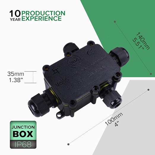 La Vane IP68 Waterproof 4 Way Electrical Junction Box - Image 2