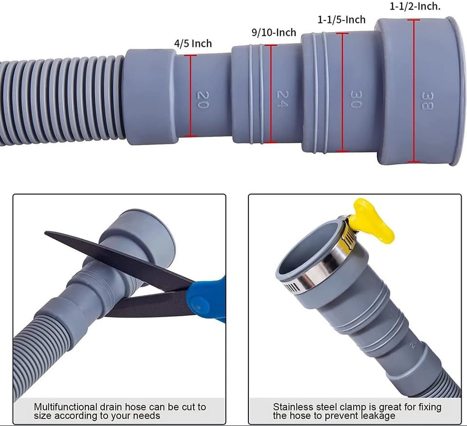 HLMOptimo 10 Feet Universal Washing Machine Drain Hose Flexible Dishwasher - Image 7