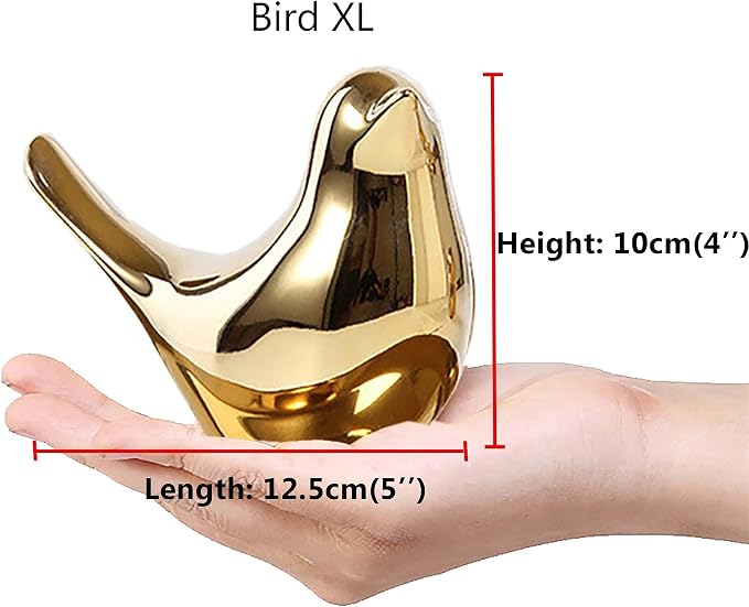 FANTESTICRYAN Small Birds Statues Home Decor, Modern Style, XL | Ceramic Animal - Image 4