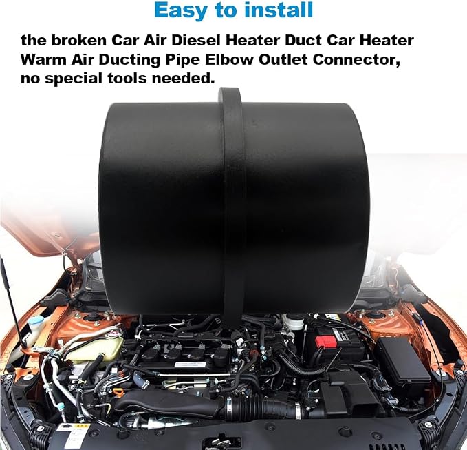 Car Air Ducting Connector Straight Air Heater Duct Joiner Connector Pipe 3'' - Image 5