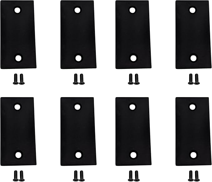 Stainless Steel Door Strike Filler Plate, 2-1/4" x 1-1/8", Matte Black by QCAAHardware