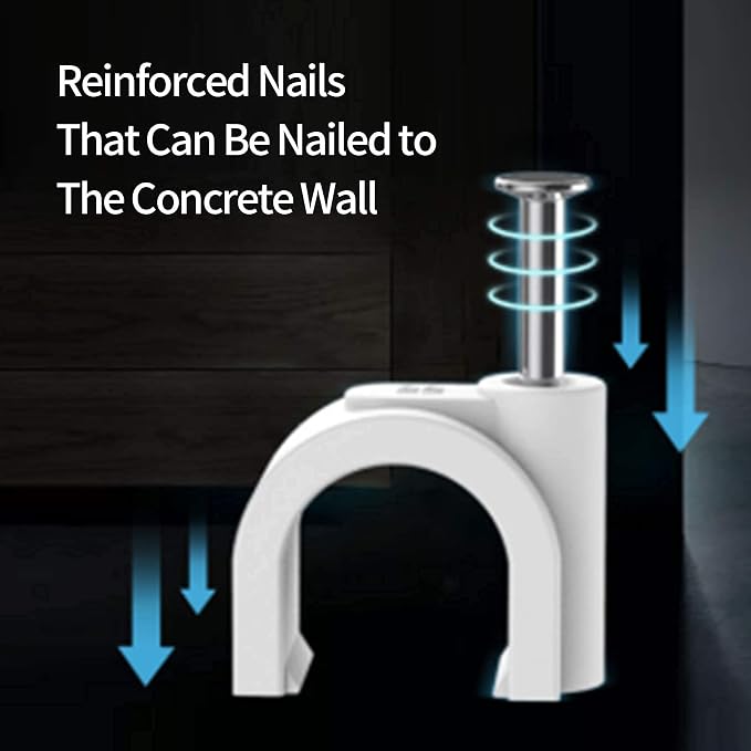 Abnii Cable Nails Clips, 4mm 6mm 8mm 10mm, Wire Wall Clips, Cable Tacks Coax - Image 6