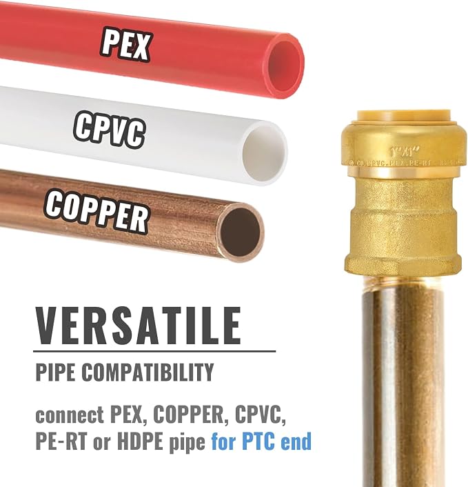 1 Inch Female Adapter, 1/2" Push Fit x 1/2" FNPT, Push-to-Connect, - Image 3