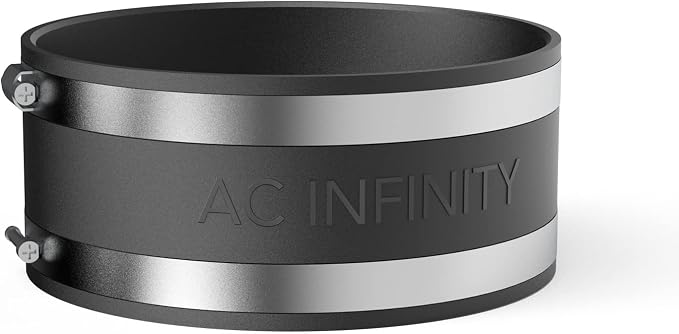 AC Infinity Noise Reduction Clamp 6-Inch, Duct Coupler. | Stainless Steel Clamps by ACInfinity