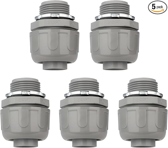 Conduit Connectors, 3/4 Inch, Non-Metallic, by HDHAODA