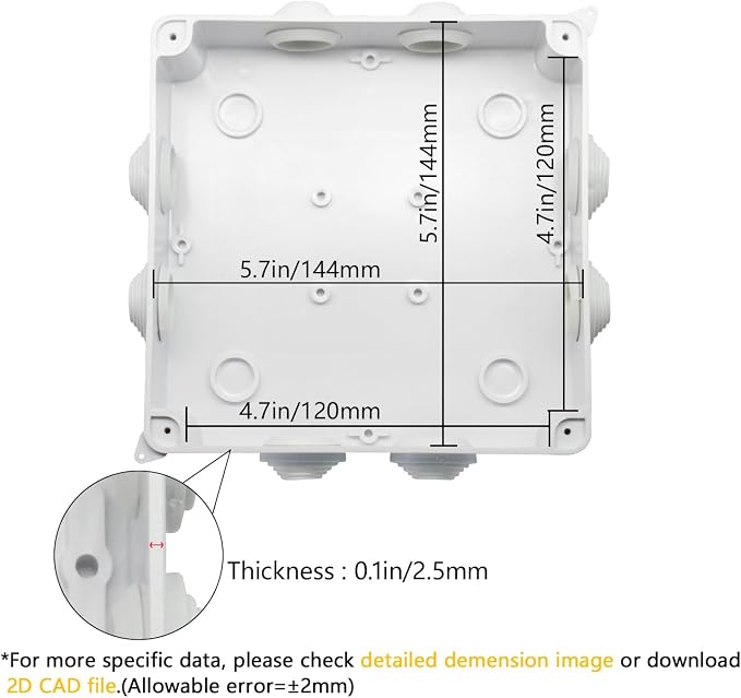 ABS Plastic Dustproof Waterproof IP65 Junction Box Universal Electrical Project - Image 3