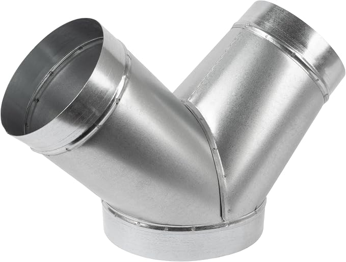 45° Degree Ø8 x 6 x 6 Inch Y Shape Duct Splitter by HVACOV