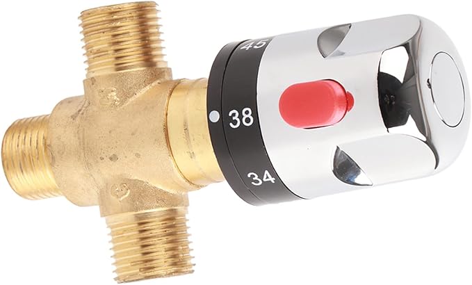 Brass Thermostatic Mixing Valve, Degrees Centigrade Mark Shower Mixer Valve - Image 8