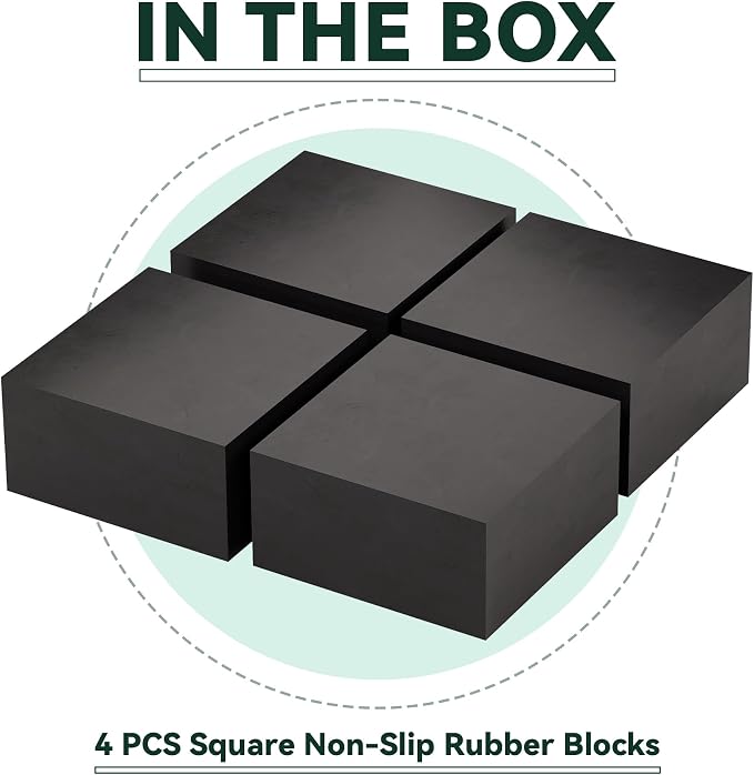 Flehomo Rubber Anti-Vibration Pads, Heavy Duty Isolator Pads - Image 9