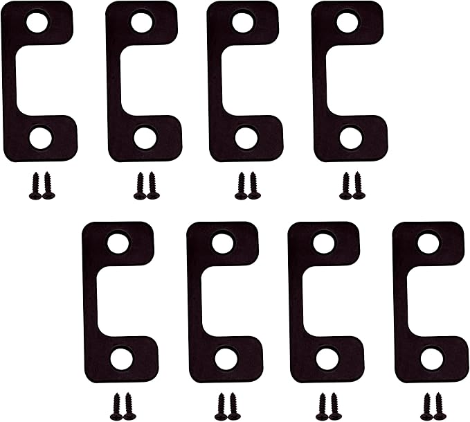 Solid Brass Deadbolt Strike Plate, Adjustable Jamb Plate, by QCAAHardware