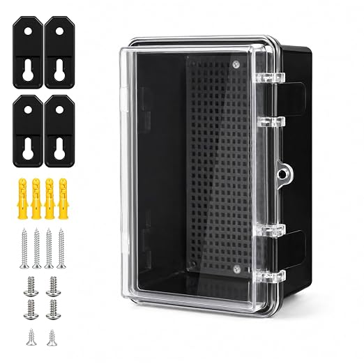 Junction Box IP67 Waterproof Electrical Box ABS Plastic Hinged Shell by LeMotech