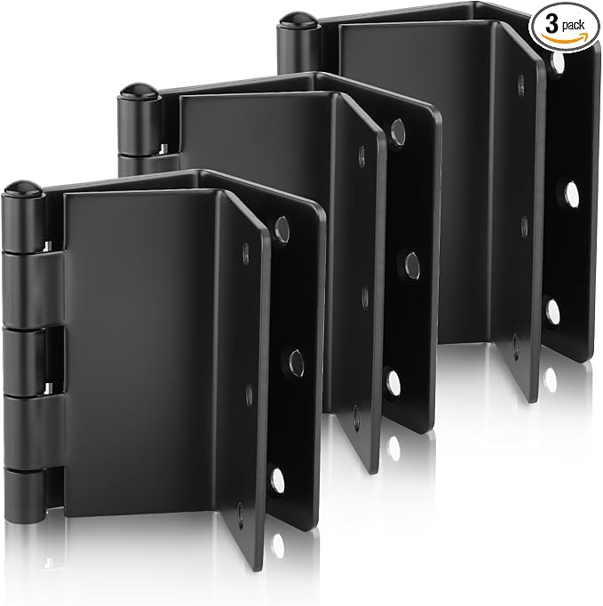 3 Pack Offset Hinges Black Expandable Door Hinges 3.5 Inch Heavy Duty Full by Haidms