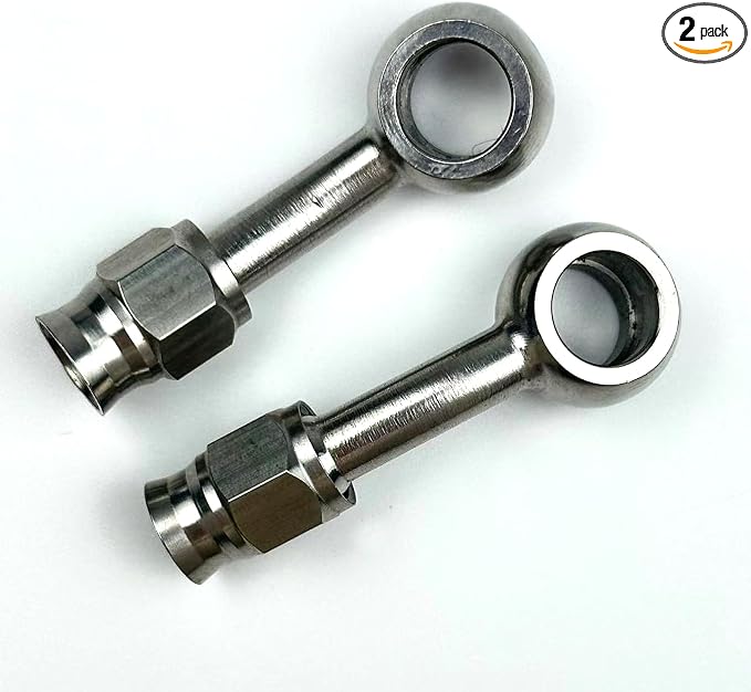 2pcs stainless steel 28 degree up elbow female AN3-3 3AN to metric M10 10mm by Unknown