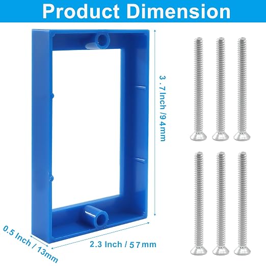 3 Pack 1/2 Inch Single Gang Receptacle Outlet Extender, Junction Box Extension - Image 3