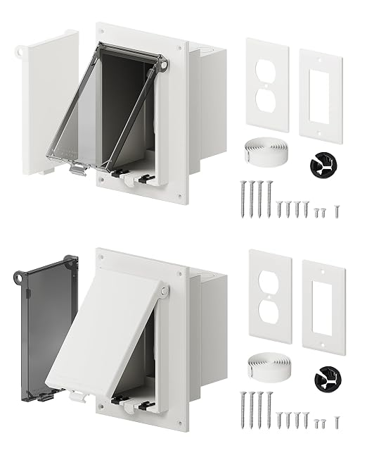 Recessed Outlet Box, DBVS1C-1 Low Profile Exterior Electrical Outlet Box by Magaliyo