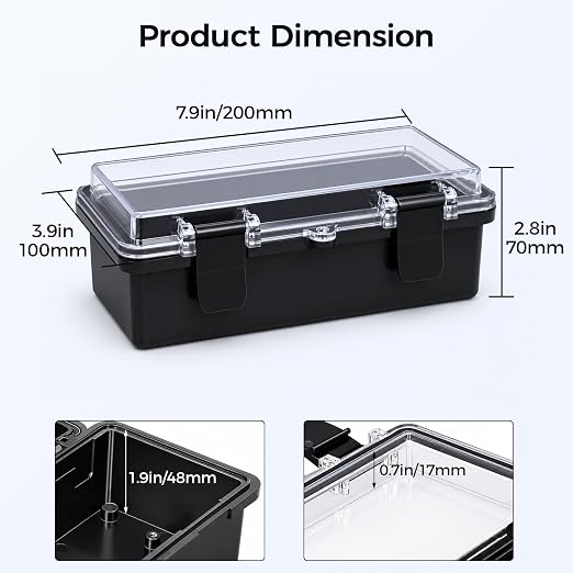 Junction Box IP67 Waterproof Electrical Box ABS Plastic Hinged Shell - Image 3