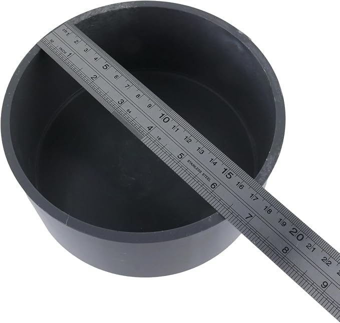 6.3" PVC Pipe End Cap Fitting Gray | Round Pipe Hole Plugs, Pipe Plug Socket - Image 6