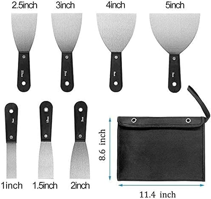 7 PCS Drywall Paint Scraper Tools - Image 2