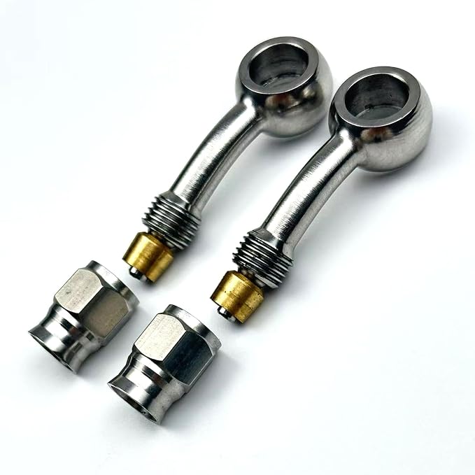 2pcs stainless steel 28 degree up elbow female AN3-3 3AN to metric M10 10mm - Image 5