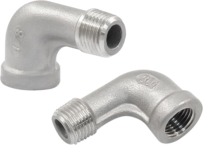 2Pcs 304 Stainless Steel 90 Degree Elbow Fittings, 1/8" NPT | Female x Male - Image 6