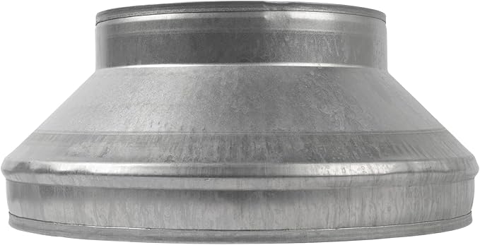 12" to 8" Inch Galvanized Steel Round Duct Reducer - Image 4