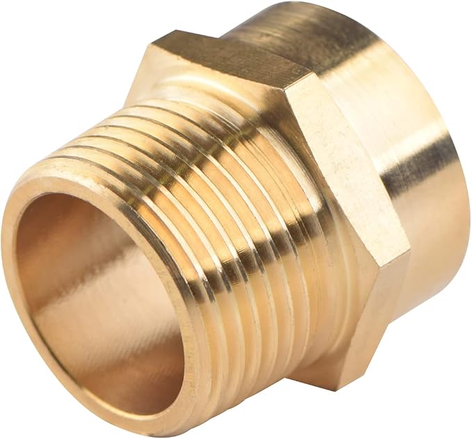 4 Pack G 3/4 Female Thread to US 3/4 NPT Male Thread Brass Pipe Fitting Adapter - Image 7